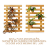 Treliça de Madeira Painel Jardim Vertical 4 Pcs Floreira - 3