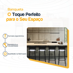 Kit 4 Banquetas para Bancada Banco Alto Junco Preto Balcão Cozinha Gourmet Bar Área de Lazer Piscina - 3