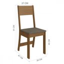 Ver imagem 6 de Conjunto de Mesa 1,50cm Belgica com 6 Cadeiras Indekes Freijo/off White/cacau
