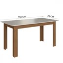 Ver imagem 5 de Conjunto de Mesa 1,50cm Belgica com 6 Cadeiras Indekes Freijo/off White/cacau