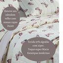 Ver imagem 4 de Capa Edredom Solteiro Algodão Percal 150 Fios Duvet Essencialle:Borboletas