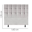 Ver imagem 2 de Cabeceira Estofada Cama Box Casal Queen 160cm Espanha Suede Cinza Claro- Mabe Magazine