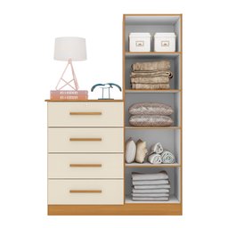 Cômoda Samira Carvalho Off White com Espelho - 3