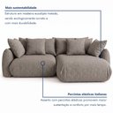 Ver imagem 5 de Sofá Cama Modular Orgânico Retrátil 4 Lugares com Almofadas 280cm Malibu