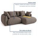 Ver imagem 7 de Sofá Cama Modular Orgânico Retrátil 4 Lugares com Almofadas 280cm Malibu