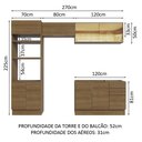 Ver imagem 4 de Armário de Cozinha Completa 270cm Rustic Stella Madesa 06