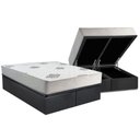 Ver imagem 1 de Cama Box Baú Queen: Colchão Ortopédico Inovaflex Comfort Premium+base Crc Corano Gray (158x198)