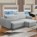 Ver imagem 1 de Sofá Retrátil Reclinável para Sala Living 3 Lugares Jacob 194cm T03 Linho Cinza Urano - Lyam