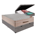 Ver imagem 1 de Cama Box Baú Casal Cinza e Colchão Airtech Springpocket Molas Ensacadas Ortobom