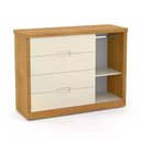 Ver imagem 2 de Cômoda Infantil Tutto New 4 Gavetas em MDF com Puxador Usinado Off White Freijó