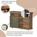 Ver imagem 5 de Buffet Porta de Correr 120 Cm 4737 Carvalho Off White Menta Arly Carvalho Off White Menta