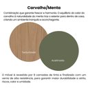 Ver imagem 4 de Buffet Porta de Correr 120 Cm 4737 Carvalho Off White Menta Arly Carvalho Off White Menta