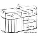 Ver imagem 7 de Buffet Porta de Correr 120 Cm 4737 Carvalho Off White Menta Arly Carvalho Off White Menta