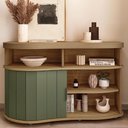 Ver imagem 2 de Buffet Porta de Correr 120 Cm 4737 Carvalho Off White Menta Arly Carvalho Off White Menta