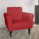 Ver imagem 4 de Poltrona Decorativa Classic Capitonê Suede Diversas Cores - DS Estofados - Vermelho