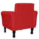 Ver imagem 3 de Poltrona Decorativa Classic Capitonê Suede Diversas Cores - DS Estofados - Vermelho