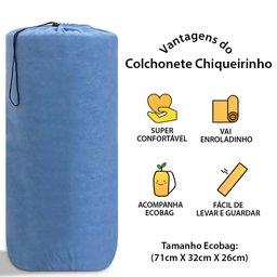 Colchonete Chiqueirinho Dobrável para bebê Infantil Com bolsa para transporte 70x100x6cm BF Colchões - 3