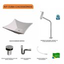 Ver imagem 3 de Kit Cuba L30 com Torneira Link 1062 Metal e Válvula Click 1''b + Sifão Cromado e Flexível Compace
