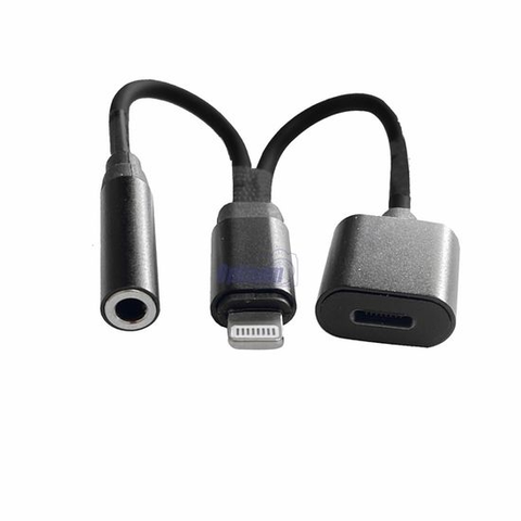 Adaptador Lightning para P2 Femea/usb-c Femea Carga Ad0590
