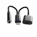 Ver imagem 1 de Adaptador Lightning para P2 Femea/usb-c Femea Carga Ad0590