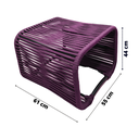 Ver imagem 3 de Puff Lotus Aço Corda Náutica Resistente Mesa Apoio para Varanda Sala Área Externa Coberta