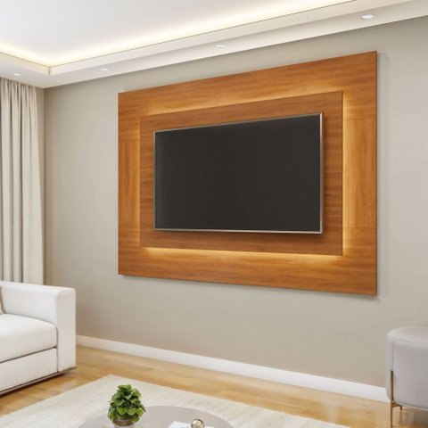 Painel para TV Atenas com LED até 58 pol. 180 cm Naturalle - Mavaular
