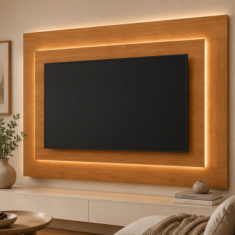 Painel para TV Atenas com LED até 58 pol. 180 cm Naturalle - Mavaular