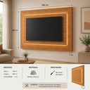Ver imagem 4 de Painel para TV Atenas com LED até 58 pol. 180 cm Naturalle - Mavaular
