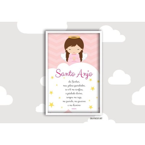 Quadro Santo Anjo:preta