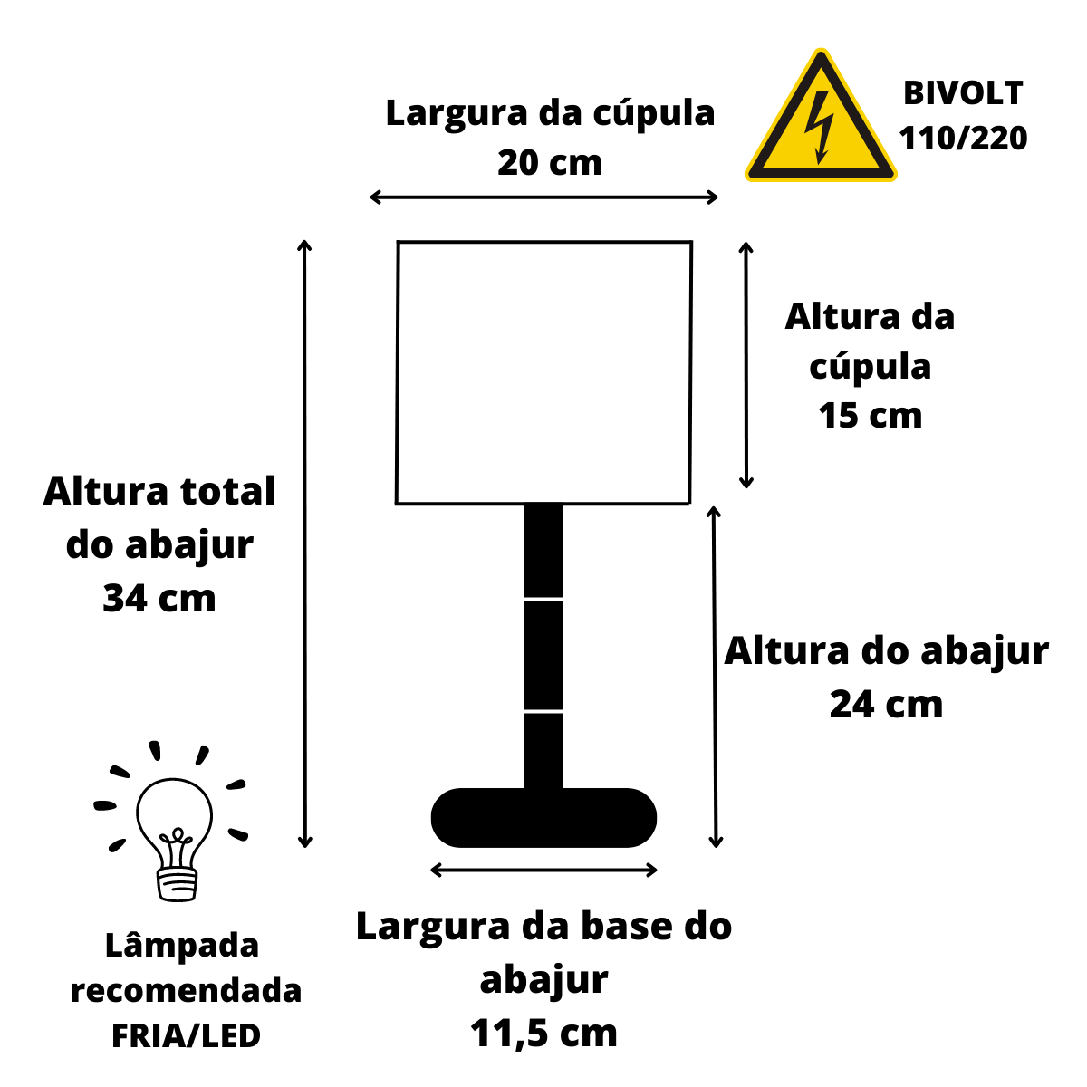 Kit 02 Abajur Para Quarto Sofia Cúpula Linho - 5