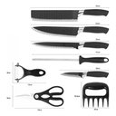 Ver imagem 2 de Kit para Churrasco Facas Titanium 8 Pçs Premium Gourmet Inox:preto