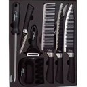 Ver imagem 5 de Kit para Churrasco Facas Titanium 8 Pçs Premium Gourmet Inox:preto