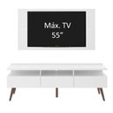 Ver imagem 4 de Rack Madesa Londres e Painel para Tv até 55 Polegadas - Branco
