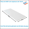 Prateleira Mesa Mdf 15mm 120x30 Recorte Placa Painel Chapa Branco Cód.1301 - 4