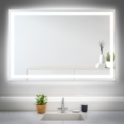 Espelho jateado iluminado com led frio 80x100cm Woodglass 80x100 jato frio - 5
