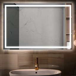 Espelho jateado iluminado com led frio 80x100cm Woodglass 80x100 jato frio - 10