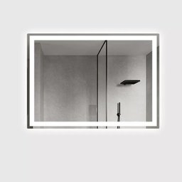 Espelho jateado iluminado com led frio 80x100cm Woodglass 80x100 jato frio - 9