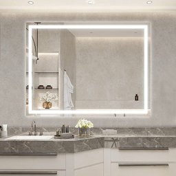 Espelho jateado iluminado com led frio 80x100cm Woodglass 80x100 jato frio - 6