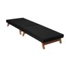 Cama Portátil Dobrável Solteiro 0,90x1,90 Preto -C/Colchão Embutido - 4