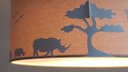 Ver imagem 3 de Luminária Plafon Safari Savana Cúpula Tecido 30x15cm: Cáqui