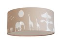 Ver imagem 1 de Luminária Plafon Safari Savana Cúpula Tecido 30x15cm: Cáqui