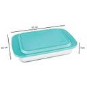 Ver imagem 6 de Assadeira Lasanheira Marinex com Tampa Azul 3,7 Litros - Nadir R6537