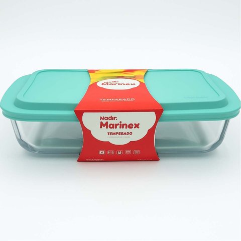 Assadeira Lasanheira Marinex com Tampa Azul 3,7 Litros - Nadir R6537