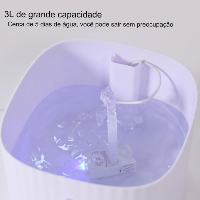 Bebedouro Pet Inteligente Fonte de Água Automático com Filtro - 7