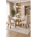 Ver imagem 1 de Sala de Jantar Moderna C Vidro 4 Cad 1,10m - Arizona Domus