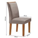 Ver imagem 5 de Sala de Jantar Cel Móveis Mesa Qatar 120x80 Tampo Plus com Vidro e 4 Cadeiras Londres