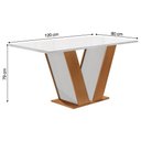 Ver imagem 6 de Sala de Jantar Cel Móveis Mesa Qatar 120x80 Tampo Plus com Vidro e 4 Cadeiras Londres