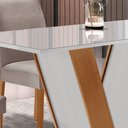 Ver imagem 4 de Sala de Jantar Cel Móveis Mesa Qatar 120x80 Tampo Plus com Vidro e 4 Cadeiras Londres