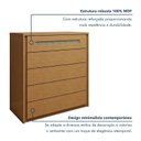 Ver imagem 4 de Cômoda 5 Gavetas Ratan 100% MDF Unique