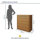 Ver imagem 3 de Cômoda 5 Gavetas Ratan 100% MDF Unique